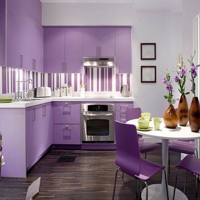 Фартук для кухни фиолетовый