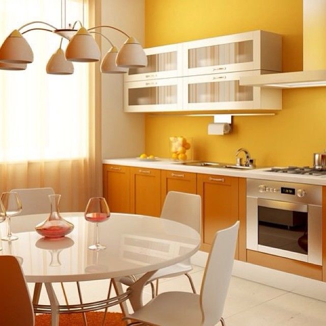 кухня в жёлтом цвете