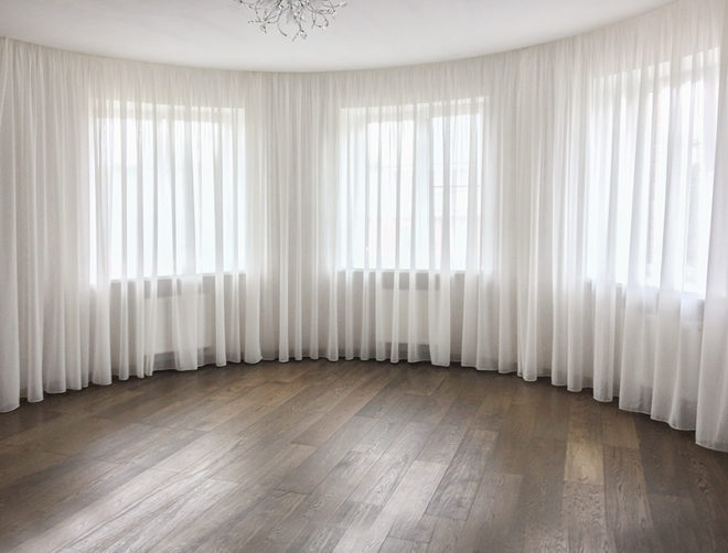 Тюль для зала без штор - что модно в 2019