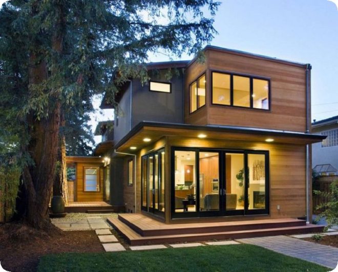 Проекты современных домов в стиле Хай-Тек с плоской крышей