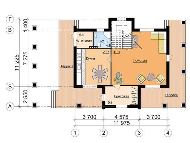 Проекты одноэтажных домов 6х8 с отличной планировкой