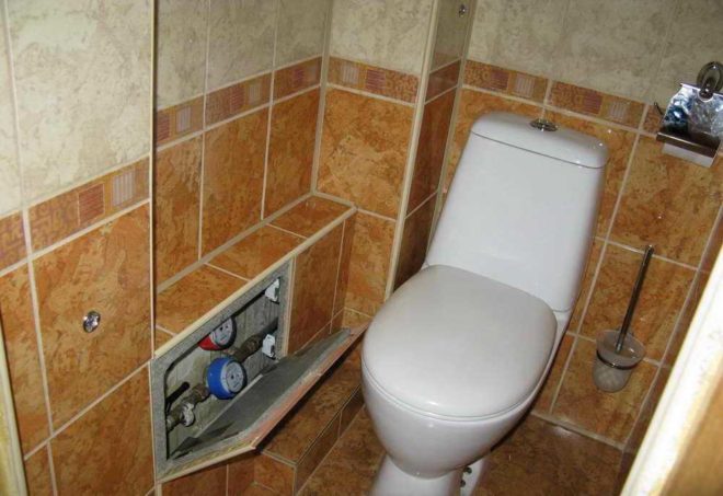  спрятать трубы в туалете с доступом к ним