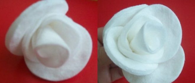 Как сделать цветы из ватных дисков
