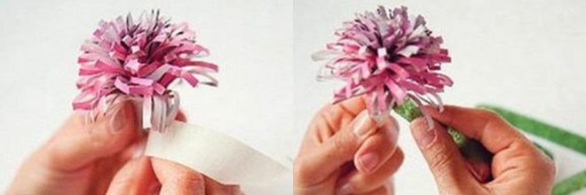 Делаем объемный цветок из бумаги
