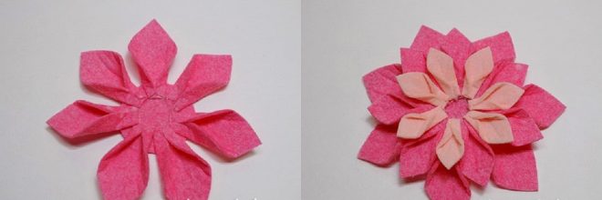 Как сделать цветок из салфеток
